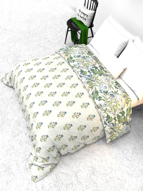 The White moss IDA Luxurious Super Soft AC Reversible Comforter